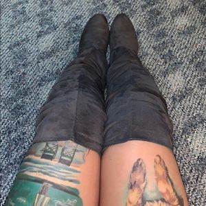 Room of Fashion Over The Knee Boots (Gray)